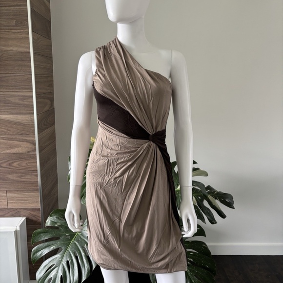 Philosophy di Alberta Ferretti Dress Brown Cocktail Sz 4 US NWT❤️ - Picture 1 of 8